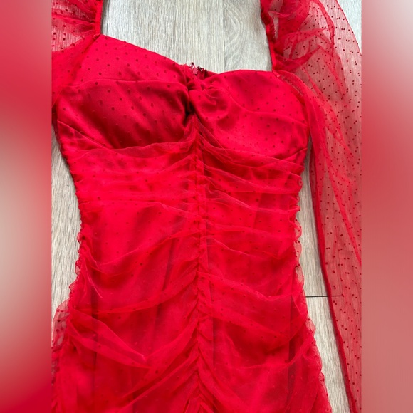 Vivid Red Bodycom Dress - Picture 2 of 4